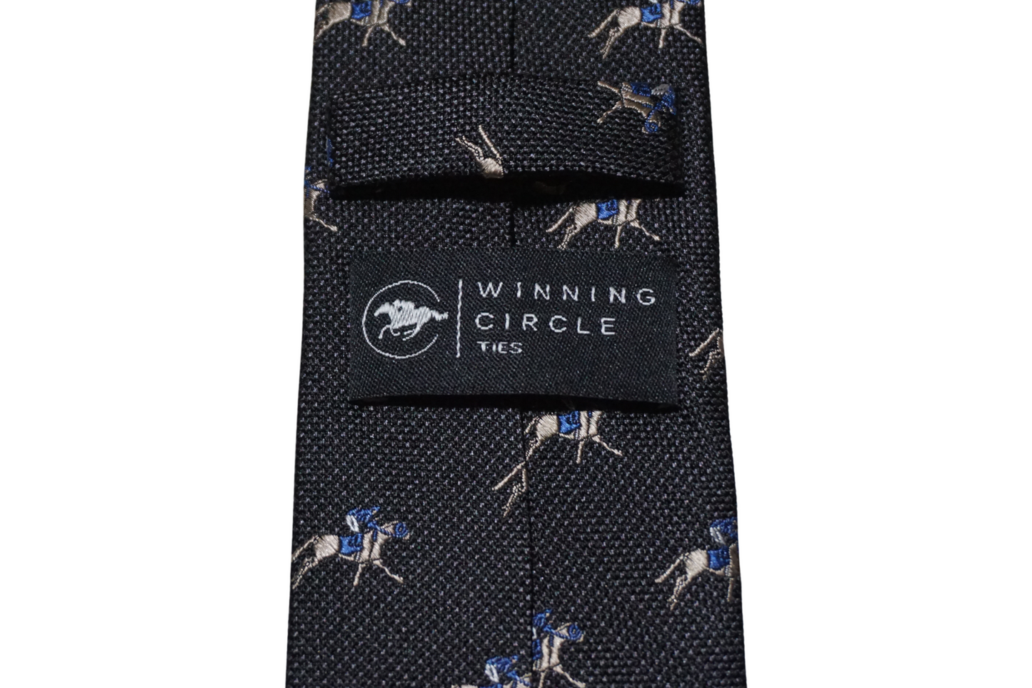 Black Horse Racing Tie - Blue Silks (Gift Boxed)