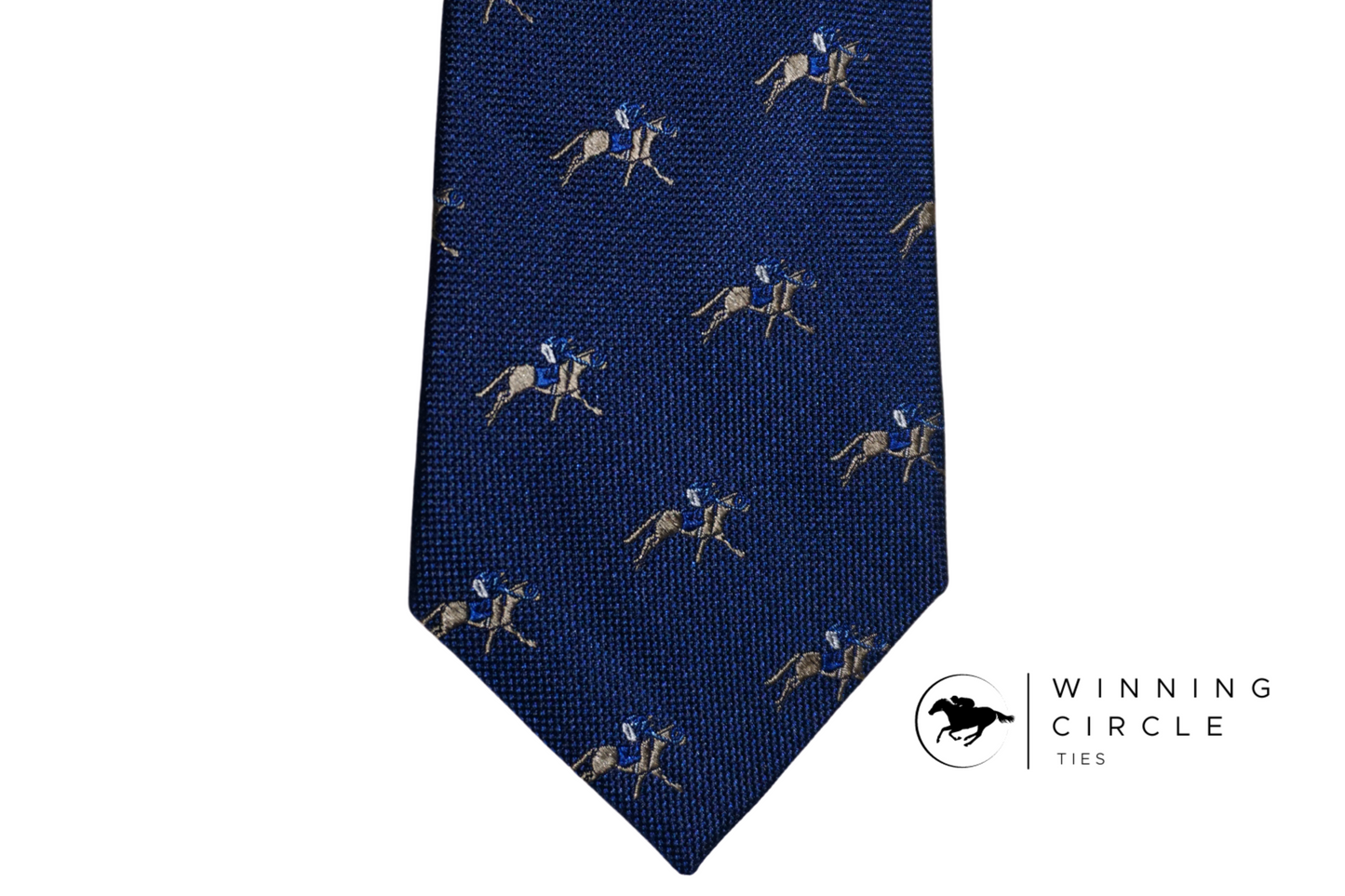 Navy Blue Horse Racing Tie - Blue Silks (Gift Boxed)