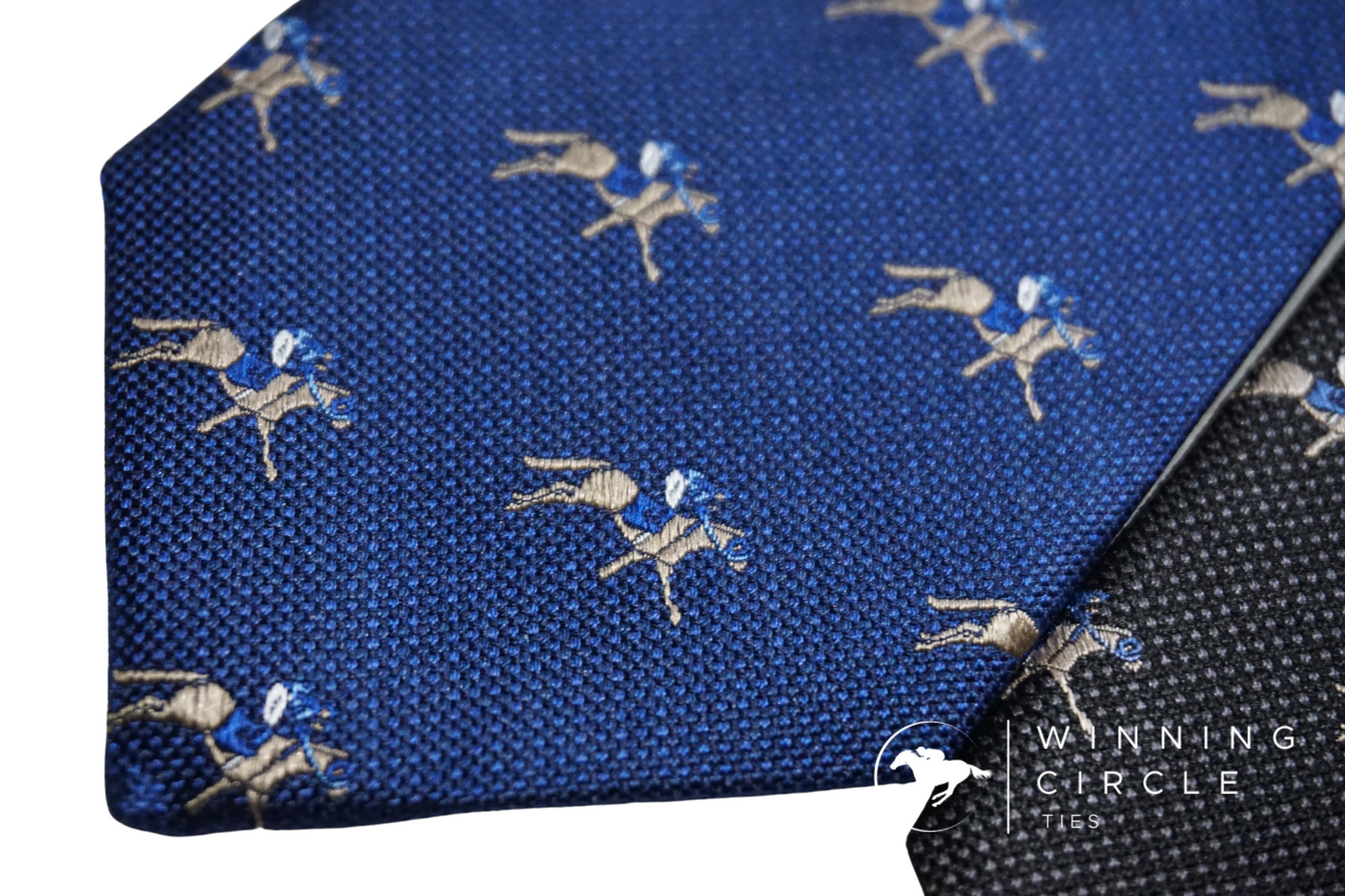 Navy Blue Horse Racing Tie - Blue Silks (Gift Boxed)