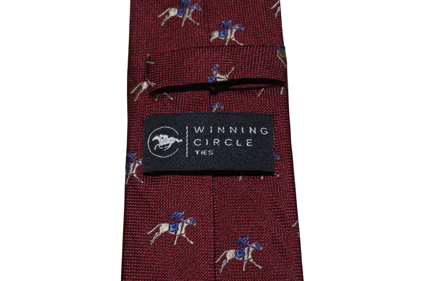 Maroon Horse Racing Tie - Blue Silks (Gift Boxed)